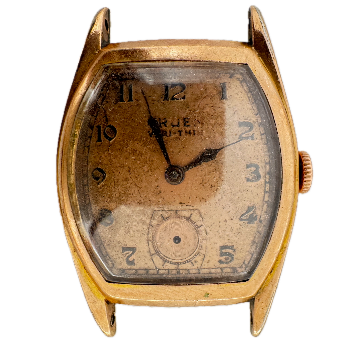 Vintage 25mm Gruen Men's Mechanical Wristwatch Swiss 10k Gold Filledfor Parts