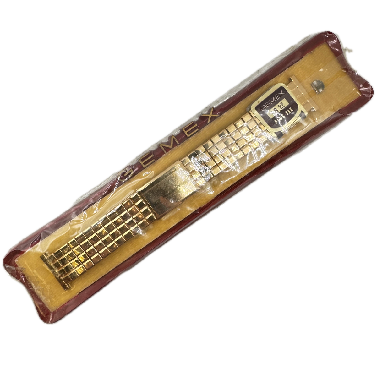 Vintage 19mm Gemex Men's Wristwatch Bracelet Gold FIlled Stretch Grid USA