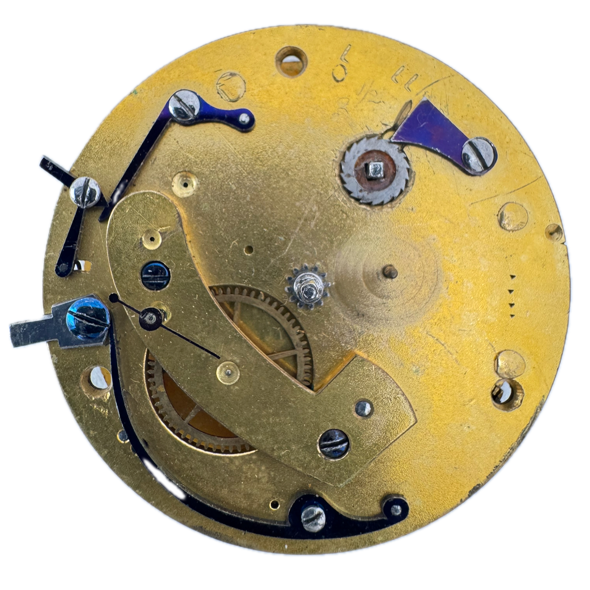 38mm M.I. Tobias & Co. Liverpool England Key Wind Fusee Pocket Watch Movement
