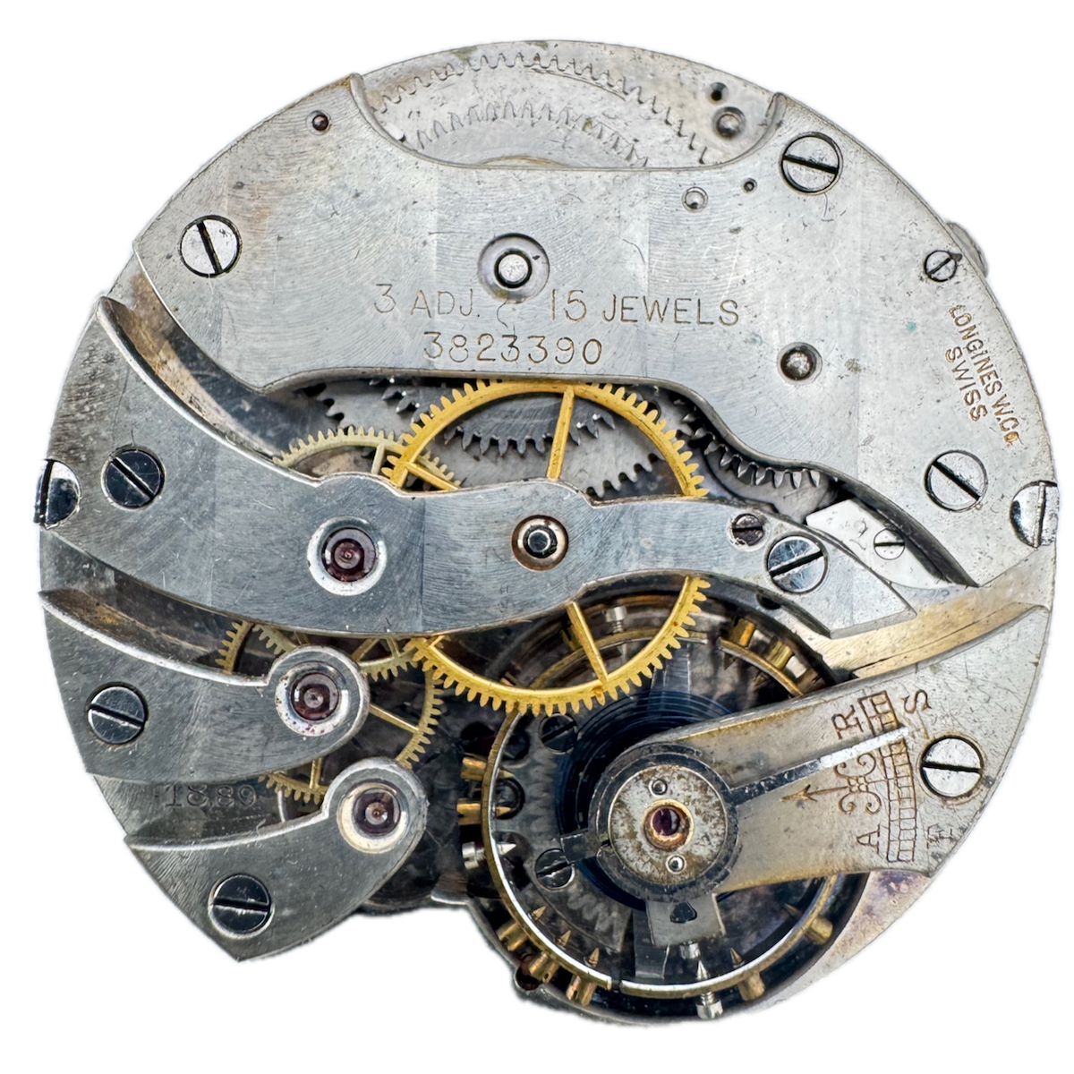 Antique 12s Longines 15 Jewel Mechanical Pocket Watch Movement 18.89 Swiss