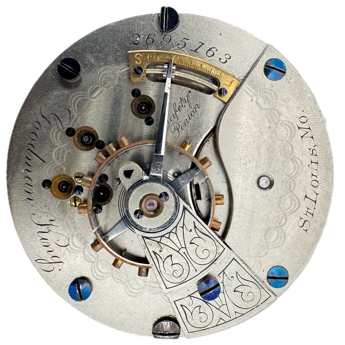 Antique 18s Mermod Jaccard Goodman King Hunter Pocket Watch Movement Elgin 103