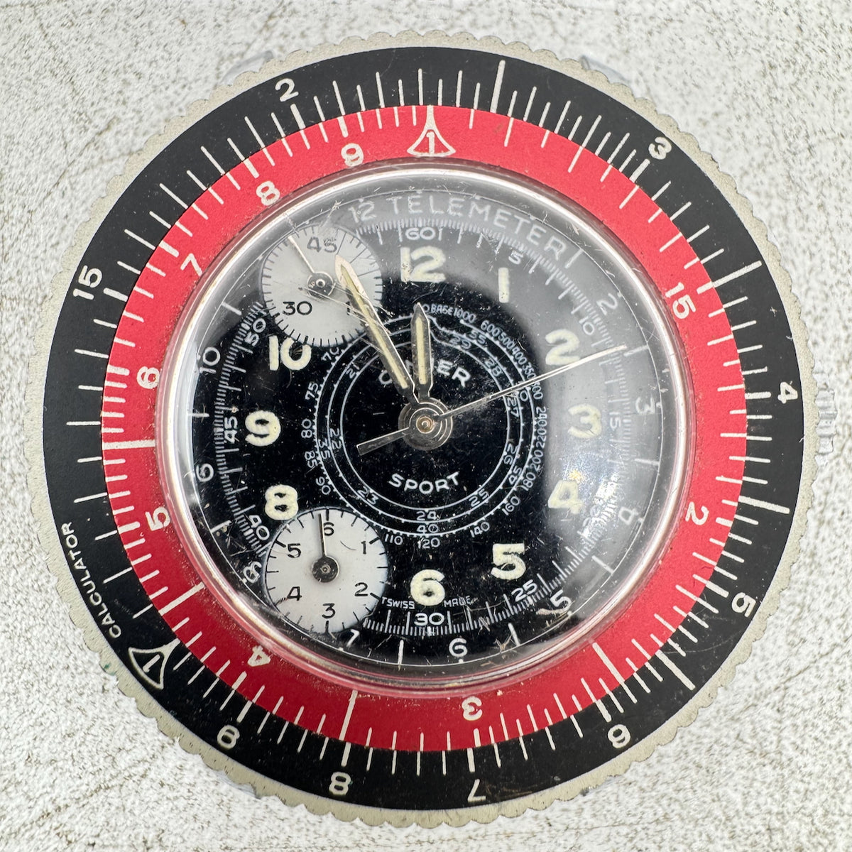 Vintage 39mm Cimier Sport 1 Jewel Men's Mechanical Chronograph Wristwatch Swiss