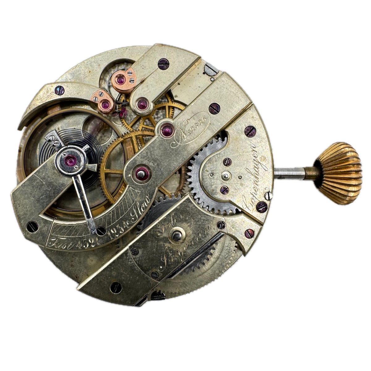 Antique 46mm Jules Jurgensen Hunter Pocket Watch Movement Swiss High Grade
