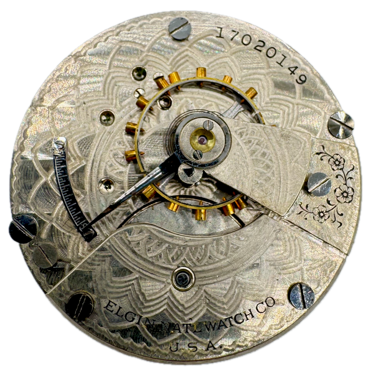 Antique 18s 1913 Elgin 7 Jewel Mechanical Pocket Watch Movement 288 USA
