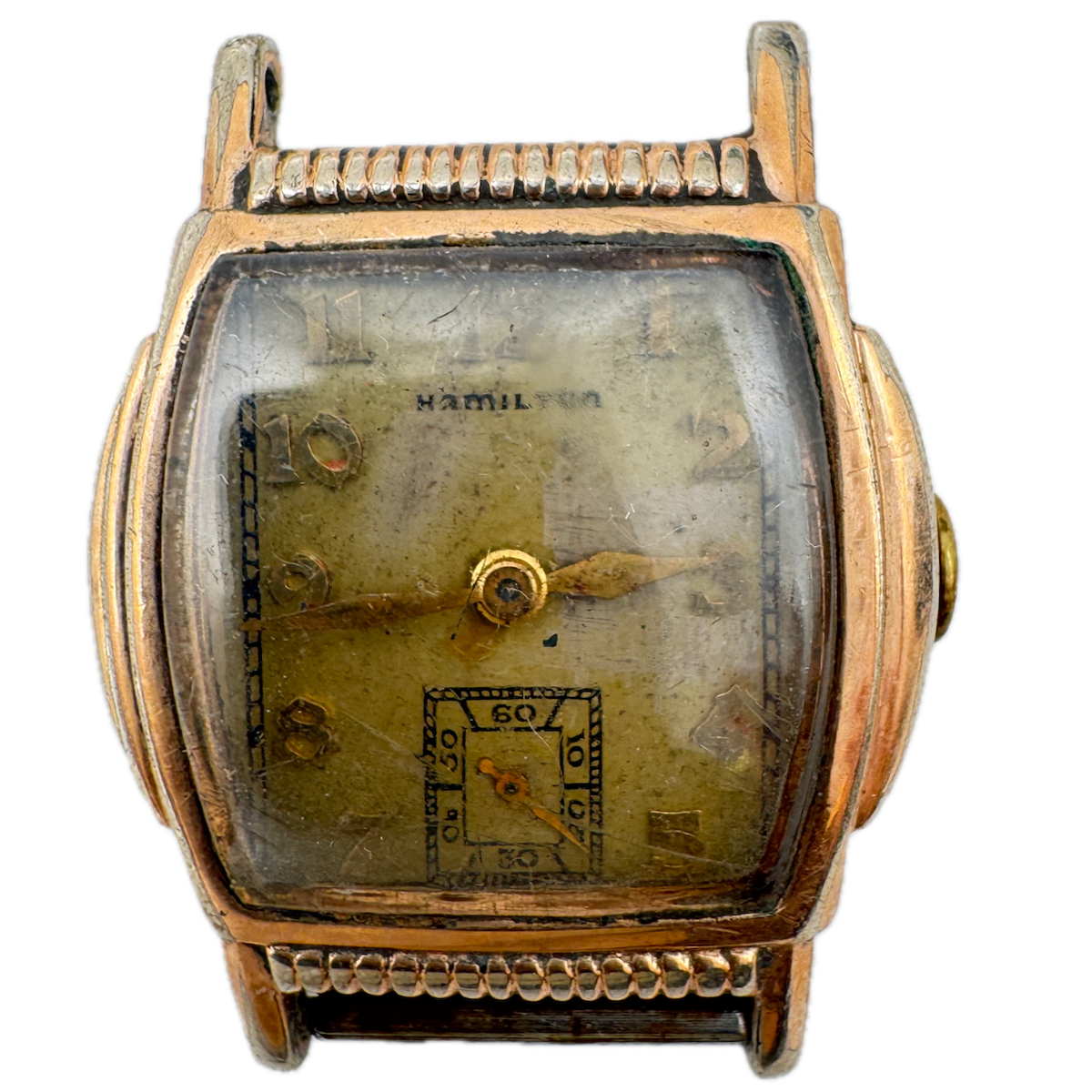 Vintage 27mm Hamilton Art Deco 17 Jewel Men's Mechanical Wristwatch 987E USA