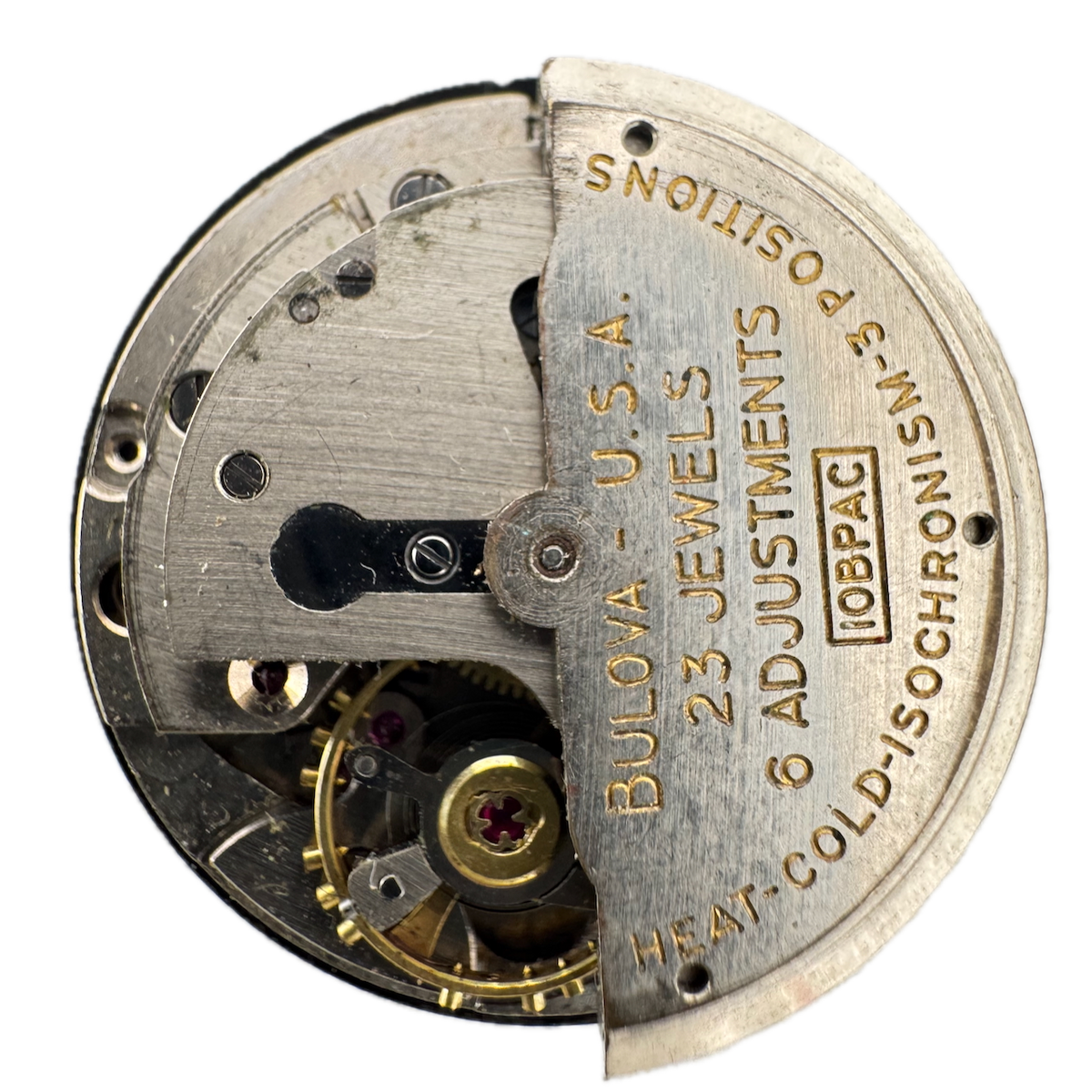 Vintage 25.5mm Bulova 23j Automatic Men's Wristwatch Movement 10 BPAC Swiss