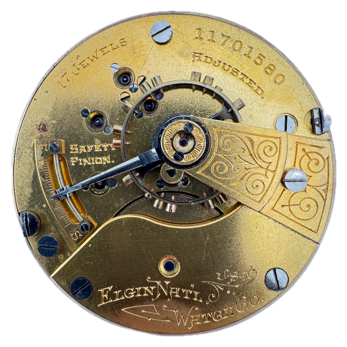 Antique 18s Elgin Multicolor 17 Jewel Mechanical Pocket Watch Movement 308 USA
