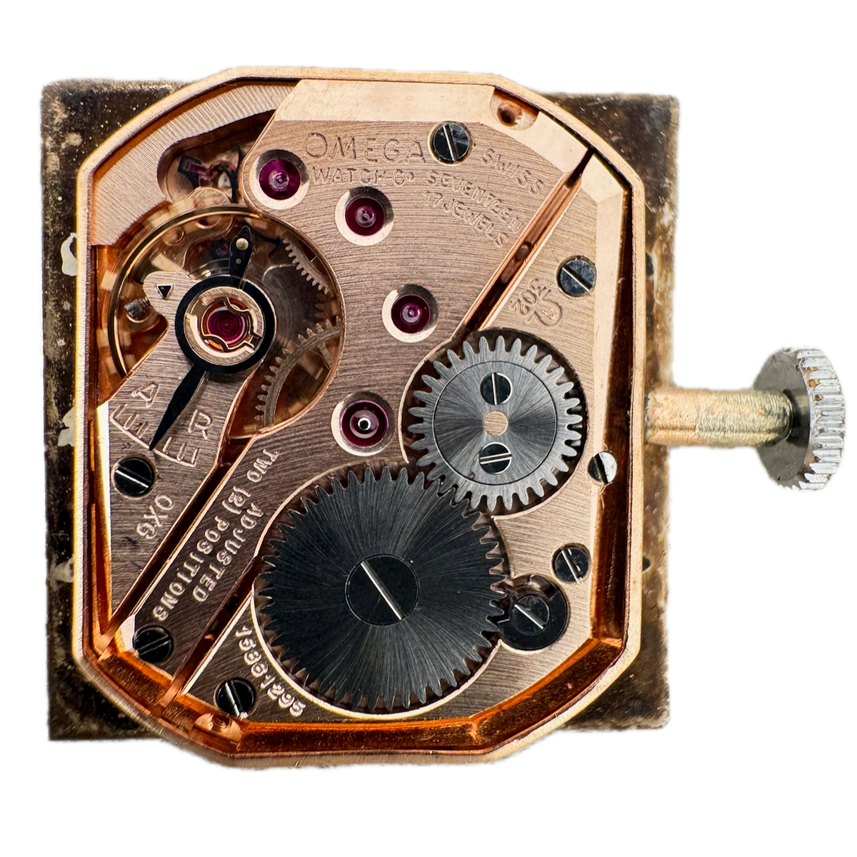 Vintage 22mm Omega 1957 17 Jewel Automatic Men's Wristwatch Movement 302 Swiss
