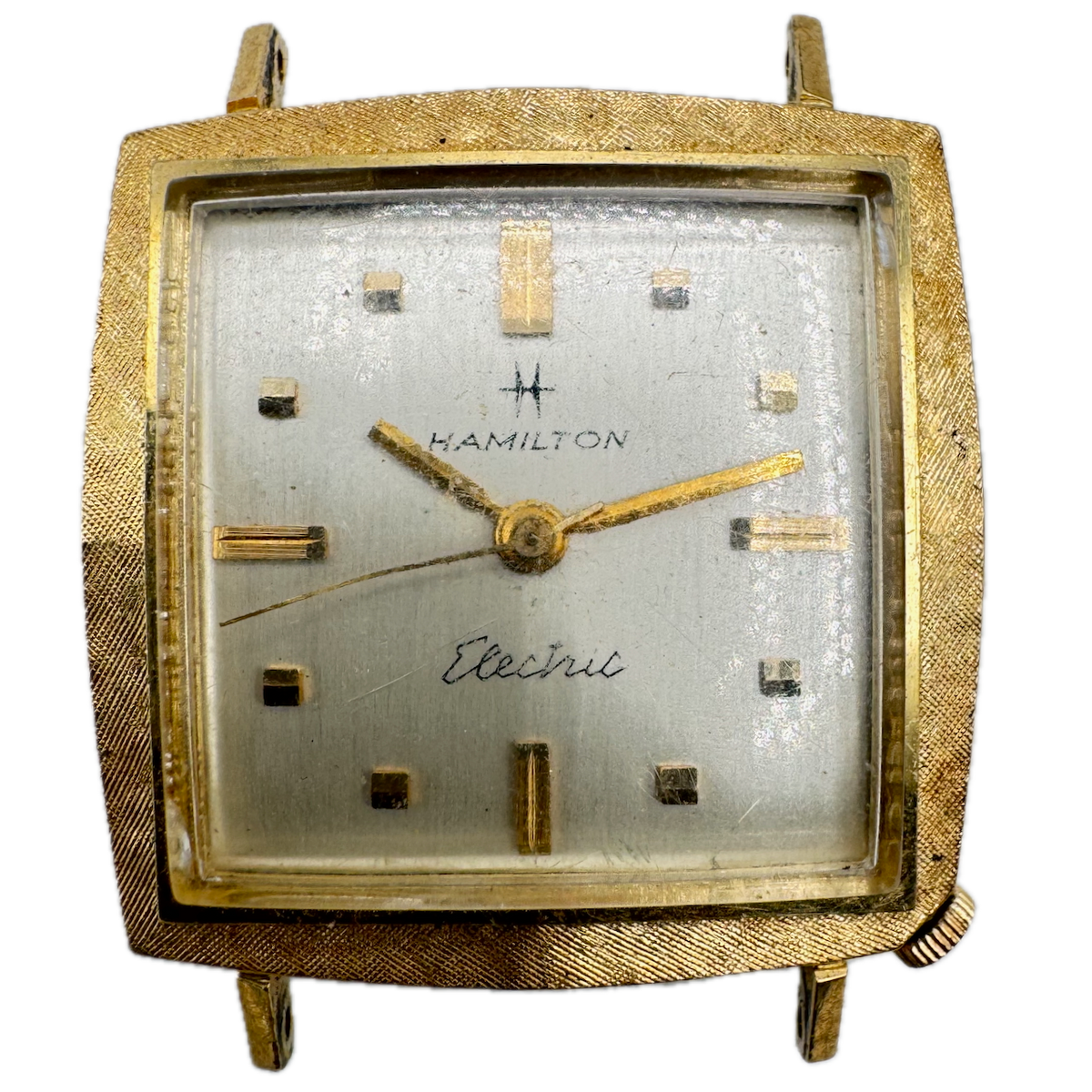 Vintage 29mm Hamilton Electric Men's Electric Wristwatch 505 10k GF Linen Bezel