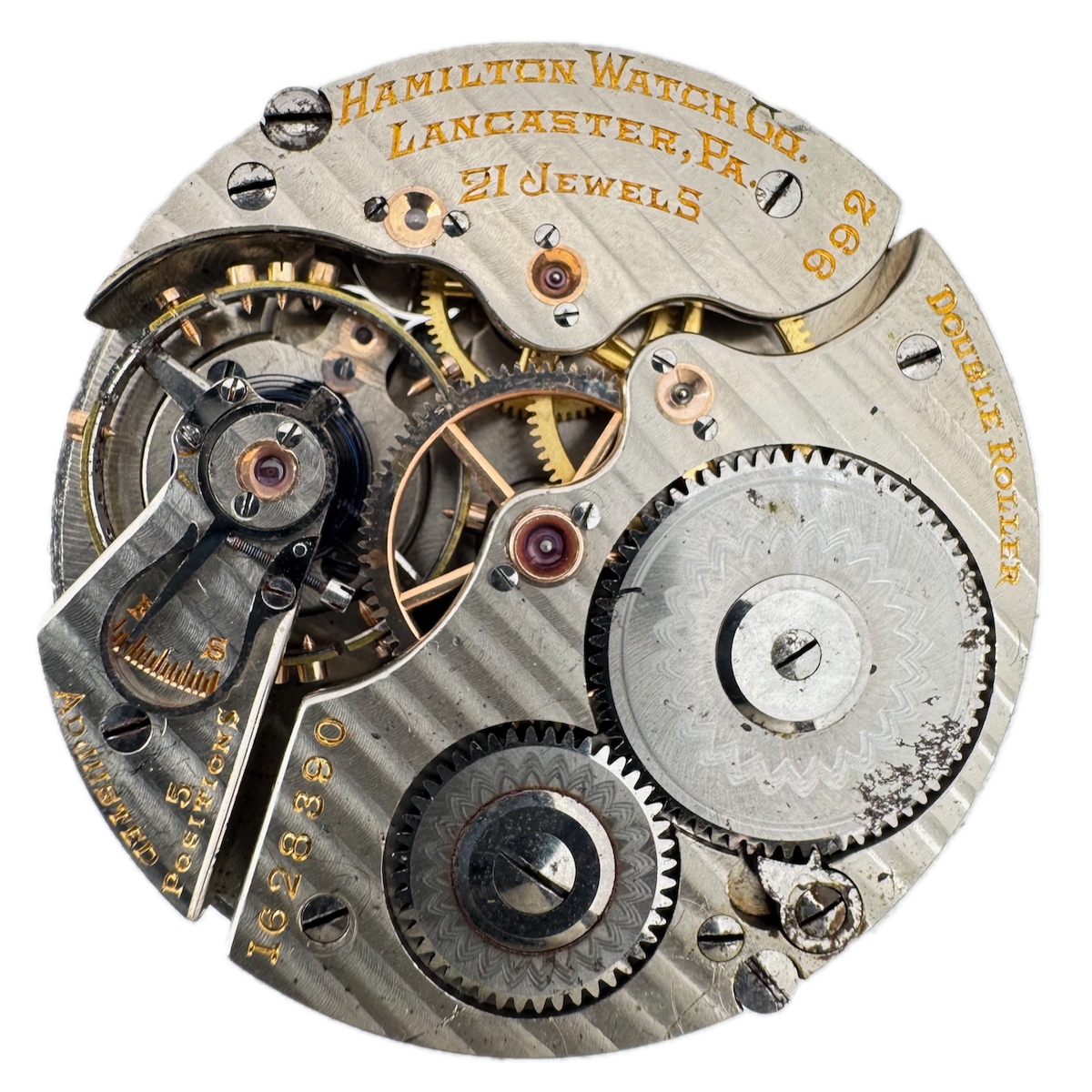 Antique 14s 1922 Hamilton 21j Mechanical Railroad Pocket Watch Movement 992 USA