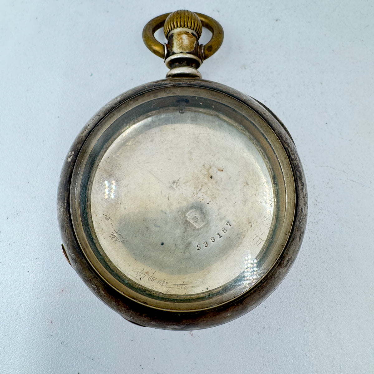 Antique 18 Size Keystone 3 Ounce Gold Hinge Pocket Watch Case Coin Silver USA