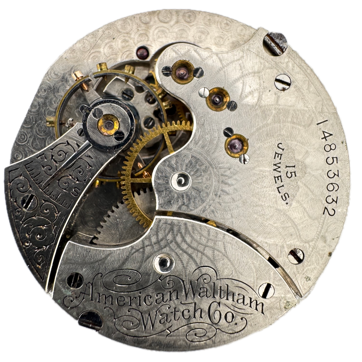 Antique 6s 1906 Waltham 7j Mechanical Hunter Pocket Watch Movement Seaside USA