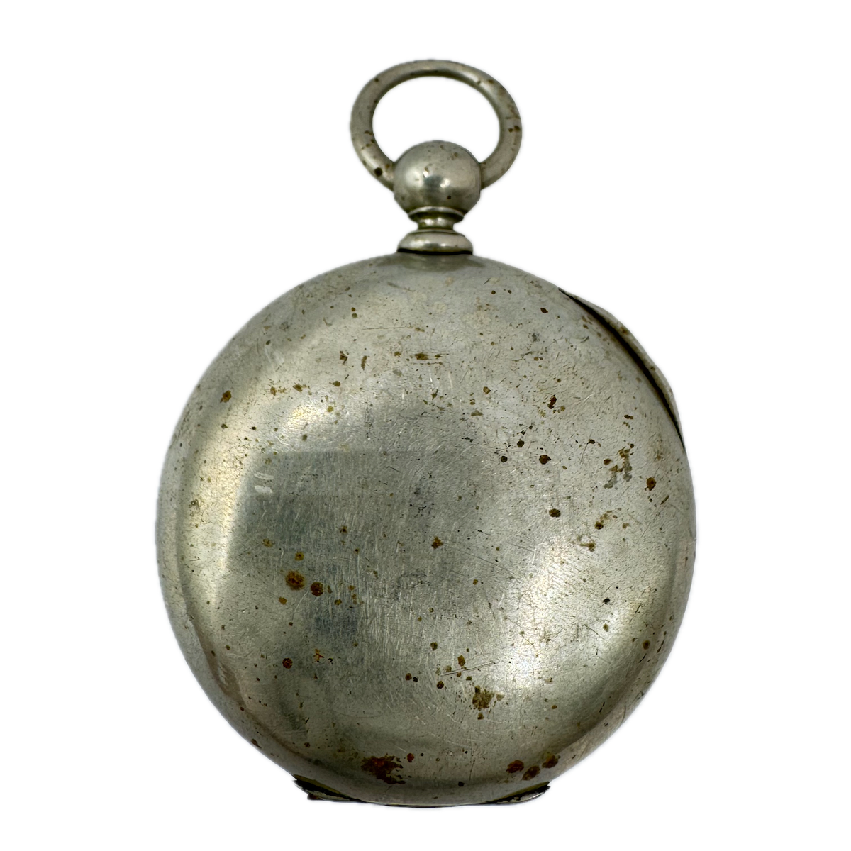 Antique 18 Size Dueber Open Face Pocket Watch Case for Key Silverine USA