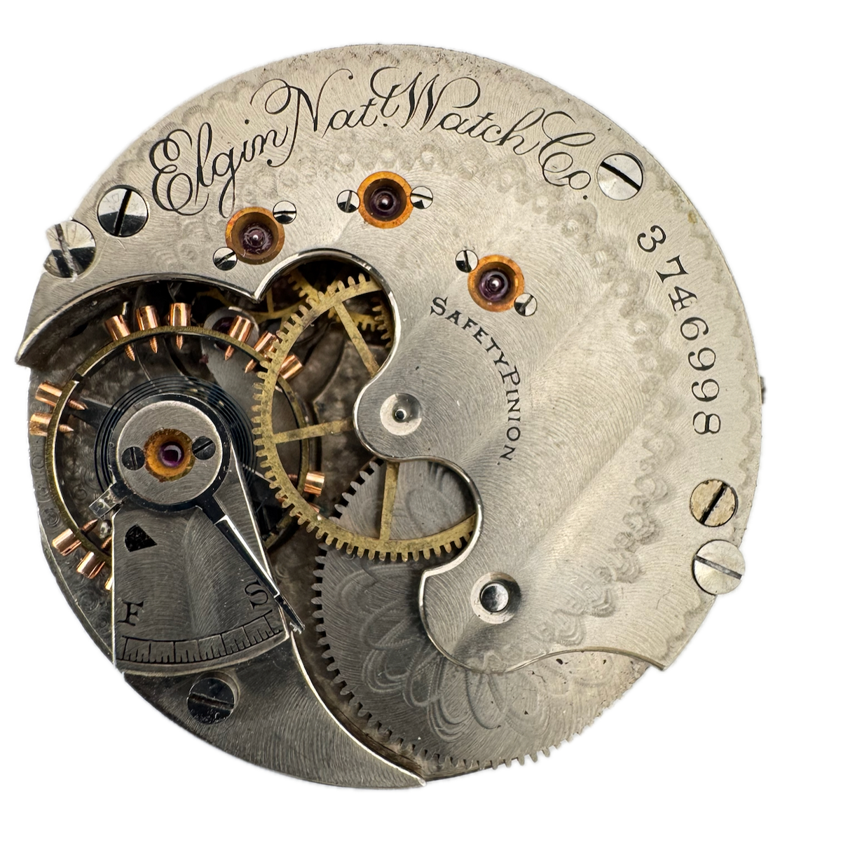 Antique 6s 1890 Elgin 15 Jewels Mechanical Hunter Pocket Watch Movement 67 USA
