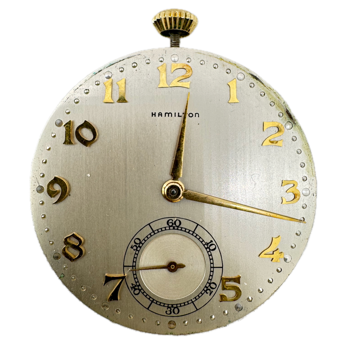 Vintage 10s 1946 Hamilton 23 Jewel Mechanical Pocket Watch Movement 923 USA