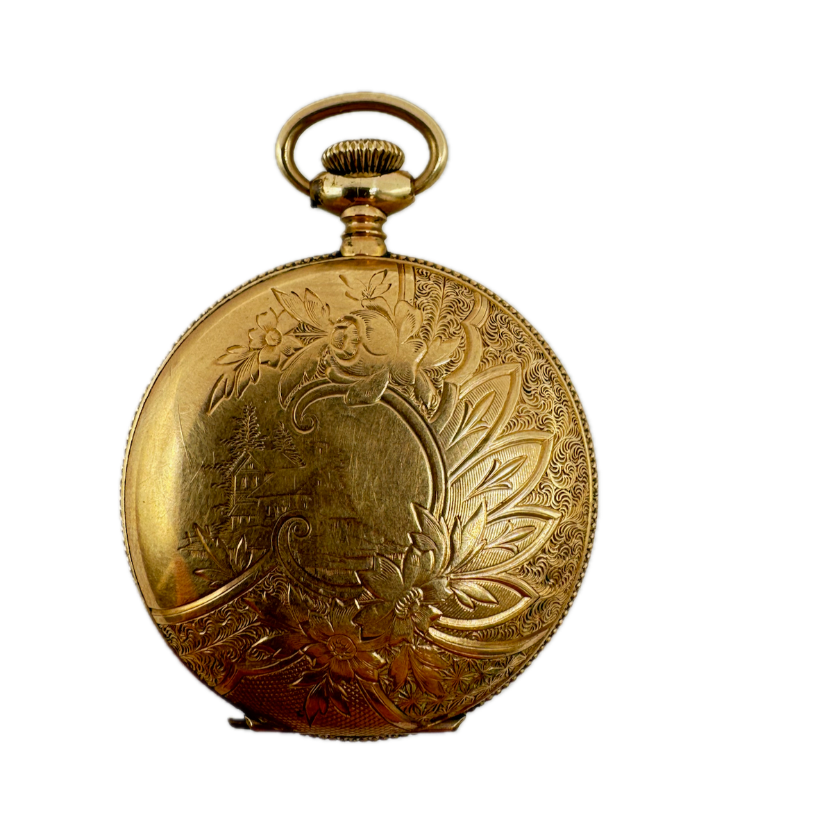 Antique 6 Size Crescent Ideal Hunter Pocket Watch Case 10k Gold Filled Fancy