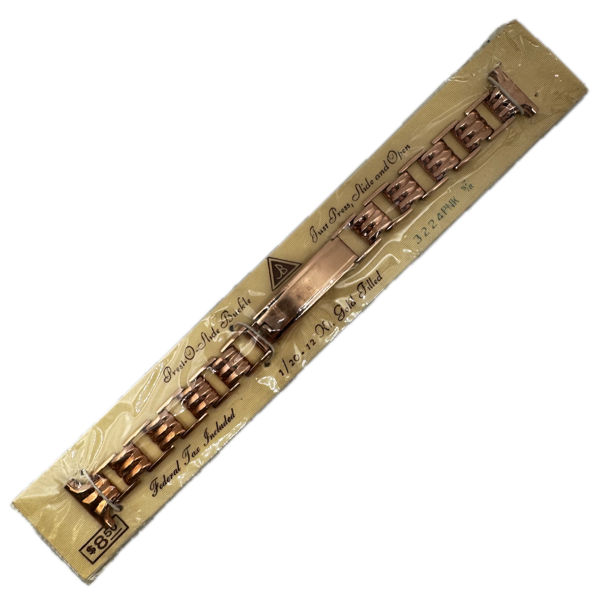 Vintage 15.5mm JB Champion Men's Wristwatch Bracelet Ladder Style w/ Packaging