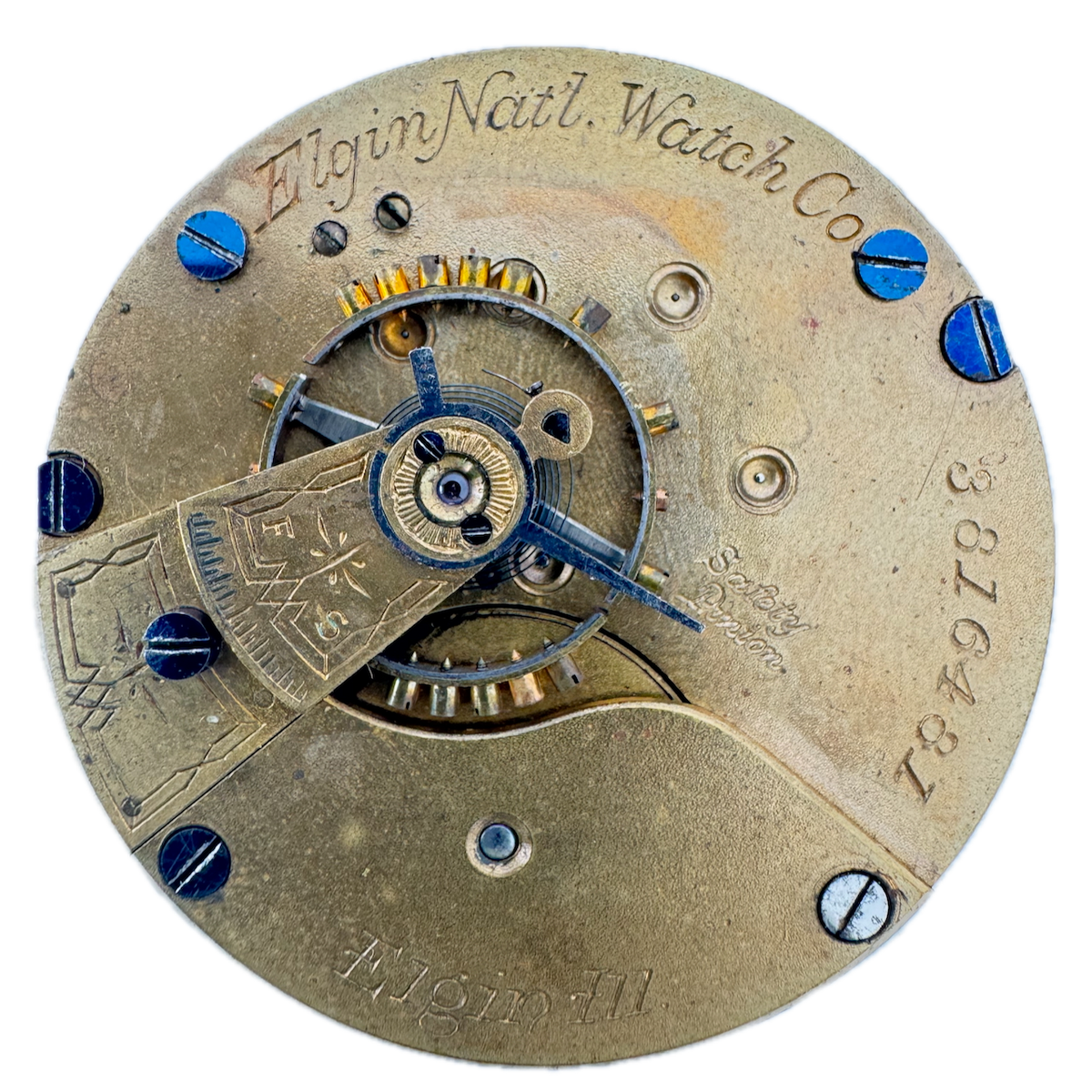 Antique 18s 1890 Elgin 7j Mechanical Hunter Pocket Watch Movement 96 USA