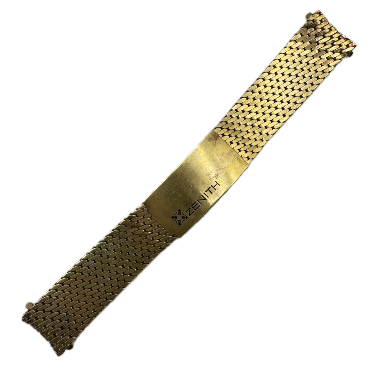 Vintage 22mm Zenith Men's Wristwatch Band Steel & Gold Tone Mesh Swiss