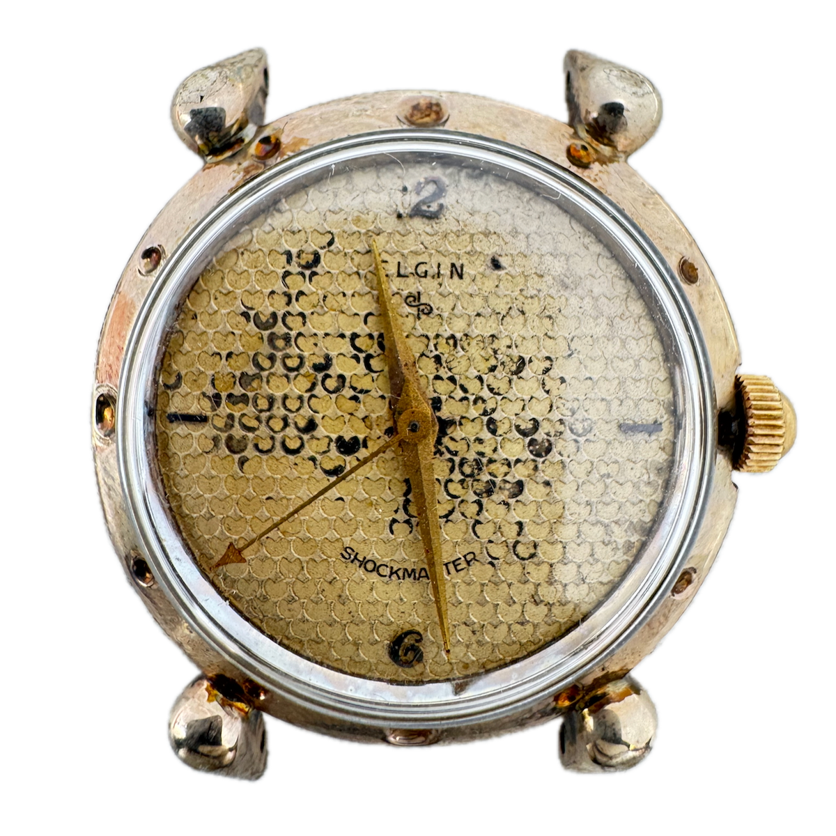 Vintage 34mm Elgin Boatswain Men's Mechanical Wristwatch USA 10k Gold Filled