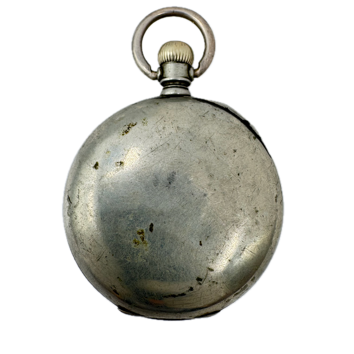 Antique 18 Size Unbranded Open Face Pocket Watch Case Silveride for Parts USA