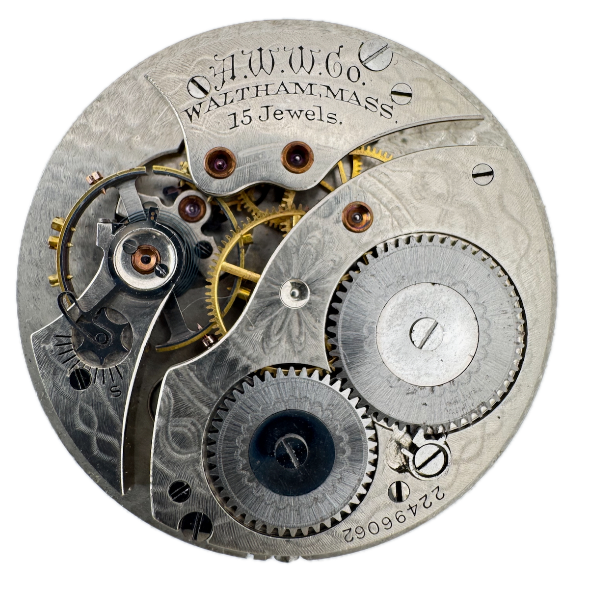 Antique 8s 1918 Waltham Colonial Series Mechanical Pocket Watch Movement 1420
