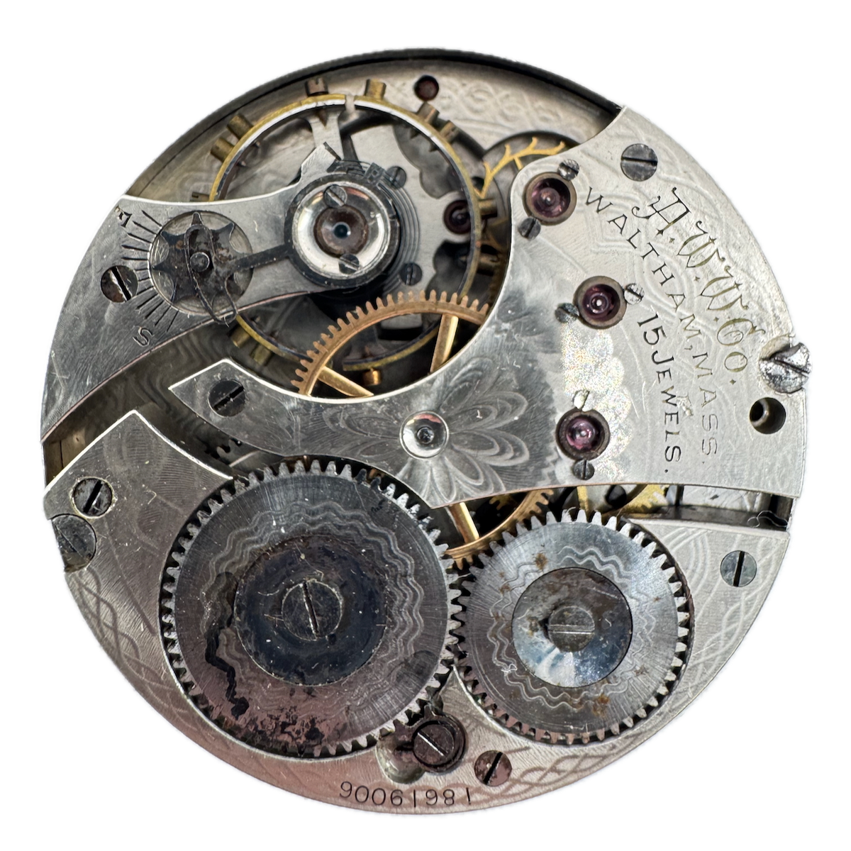 Antique 16s 1912 Waltham 15 Jewel Hunter Pocket Watch Movement 620 USA