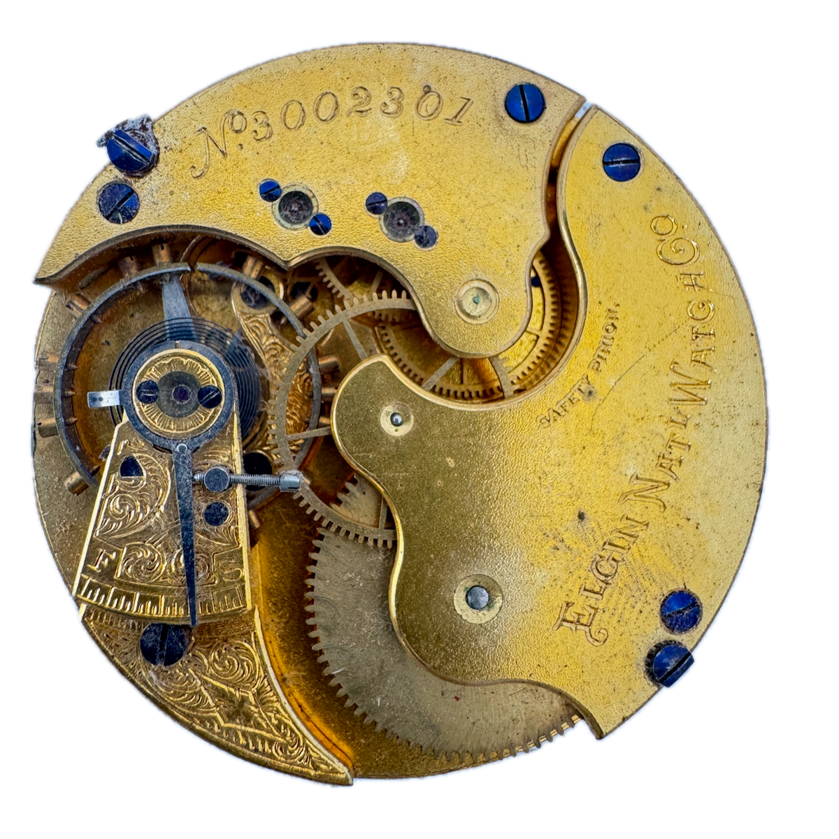 Antique 16s 1889 Elgin 13 Jewel Mechanical Hunter Pocket Watch Movement 2 USA