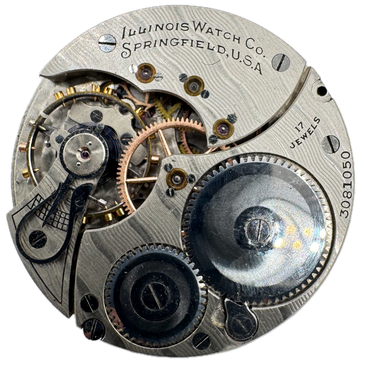 Antique 16 Size Illinois 7 17 Jewel Mechanical Pocket Watch Movement 604 USA