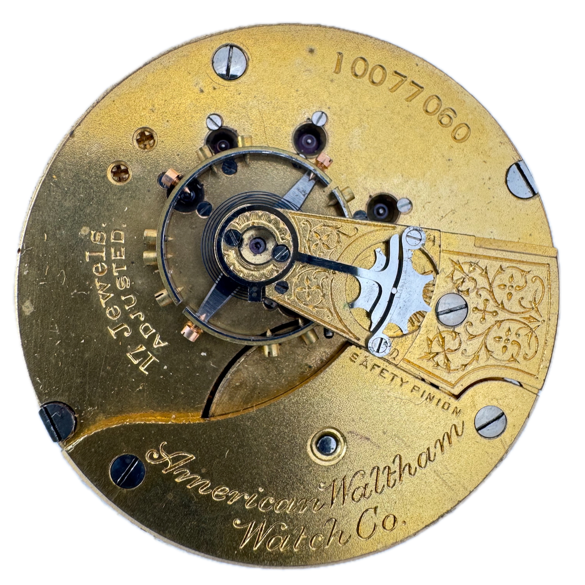 Antique 18s 1900 Waltham 17j Hunter Pocket Watch Movement P.S. Bartlett USA