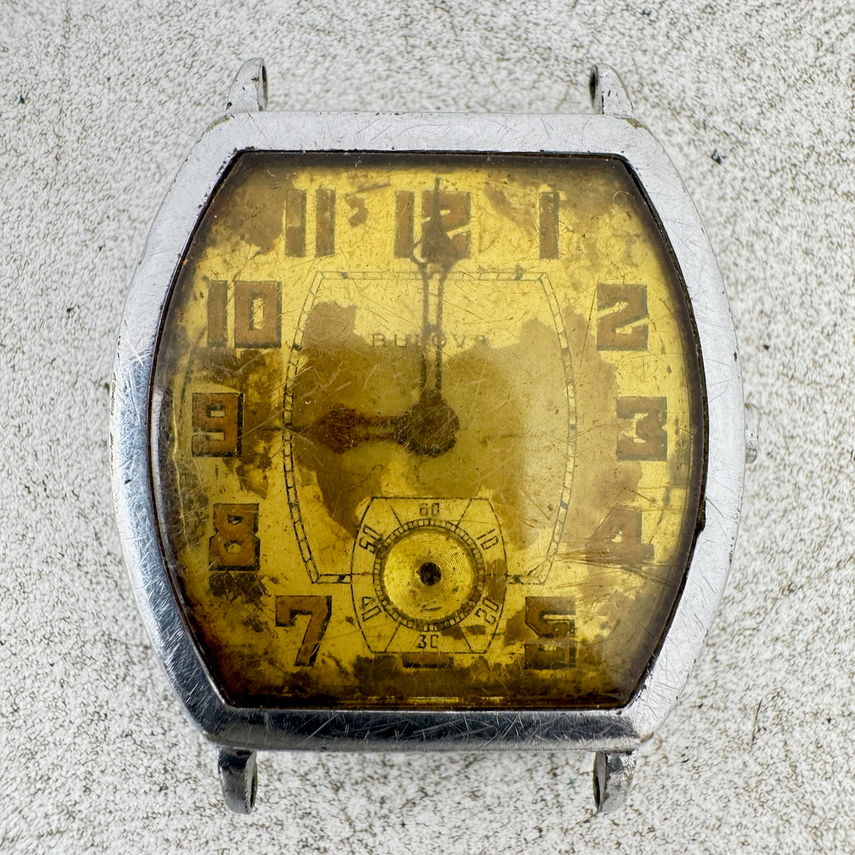 Vintage 28mm Bulova Fold Case 15j Men's Mechanical Wristwatch 10AP USA 14k RGP