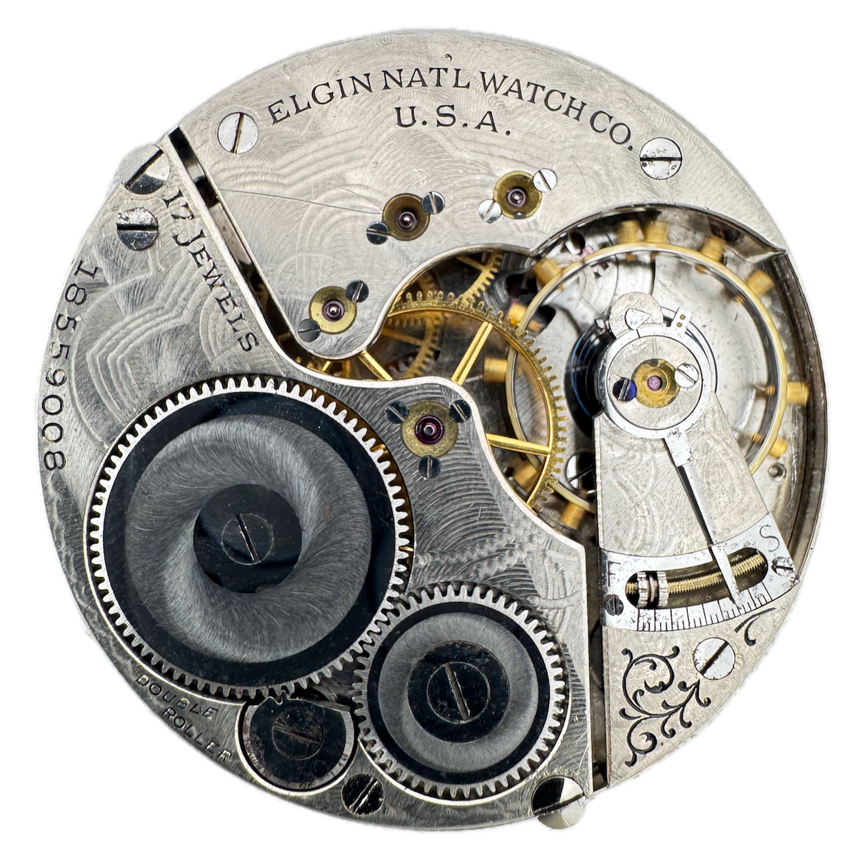 Antique 16s 1915 Elgin 17 Jewel Mechanical Pocket Watch Movement 387 USA