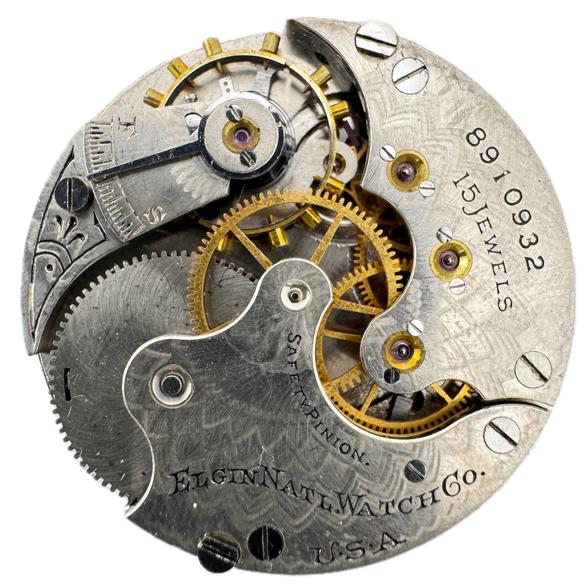 Antique 6s 1900 Elgin 15j Mechanical Hunter Pocket Watch Movement 216 USA