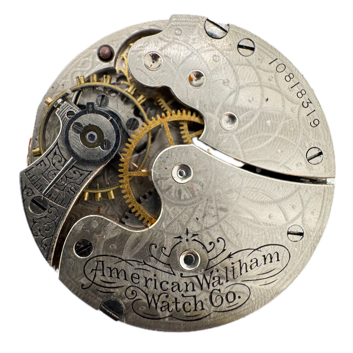 Antique 0s 1901 Waltham 7j Mechanical Hunter Pocket Watch Movement Seaside USA