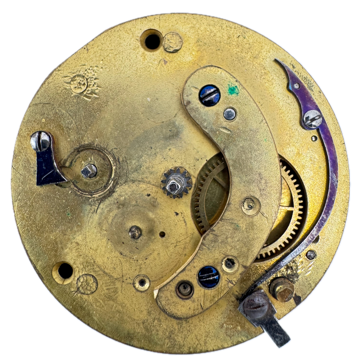 Antique 39mm J. N. Houghton Liverpool Men's Key Wind Fusee Pocket Watch Movement