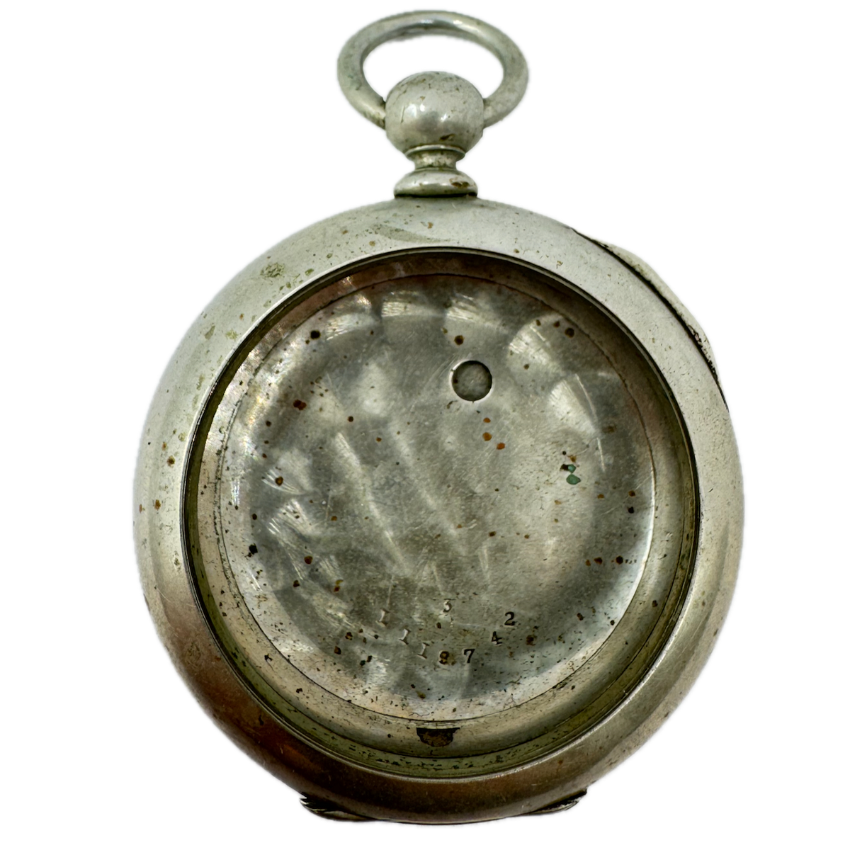 Antique 18s Dueber Open Face Pocket Watch Case for Key Silverine fParts USA