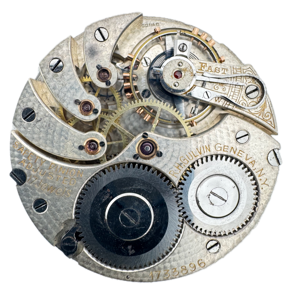 Antique 16s Longines R.H. Gulvin 17jMechanical Pocket Watch Movement Swiss