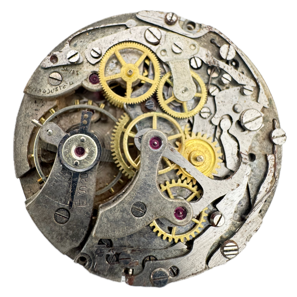 Vintage 31.5mm Unbranded Black Dial Chronograph Wristwatch Movement Landeron 48