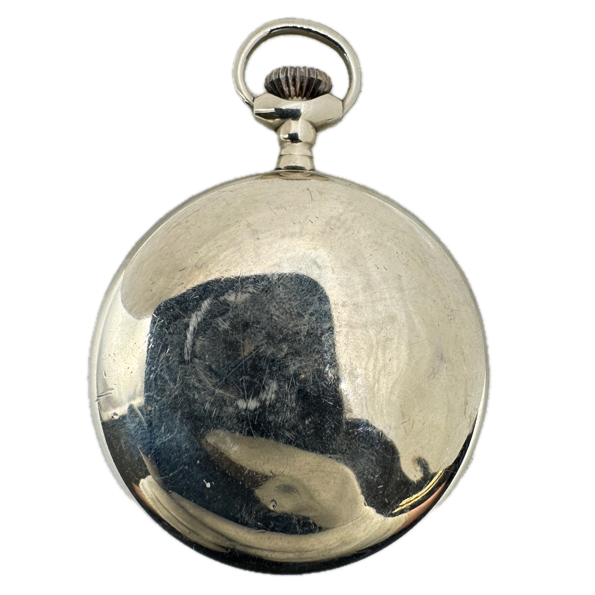 Antique 18s Keystone Smooth Bezel Open Face Pocket Watch Case Silveroid USA