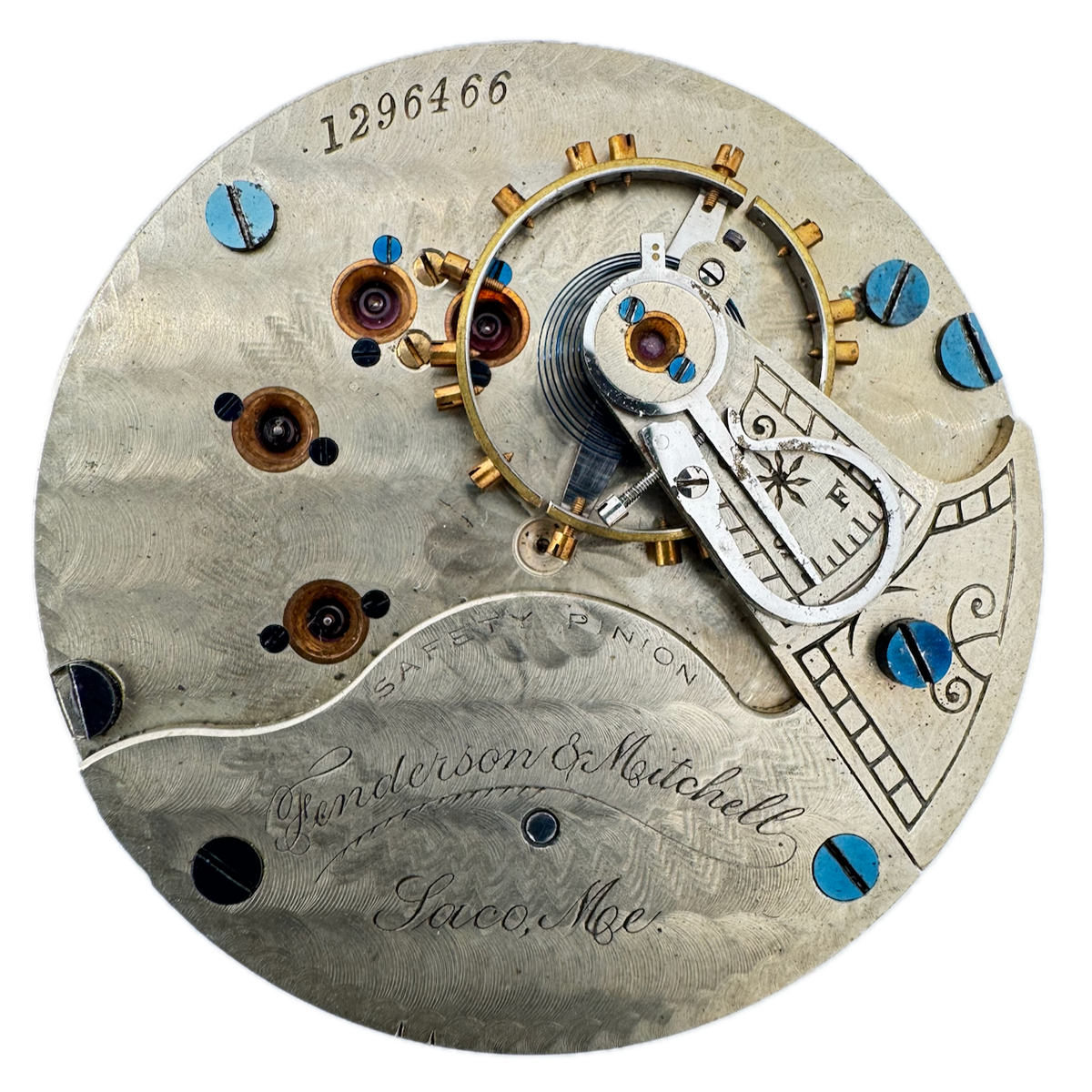 Antique 18s Illinois Private Label 11J Mechanical Pocket Watch Movement 99 USA