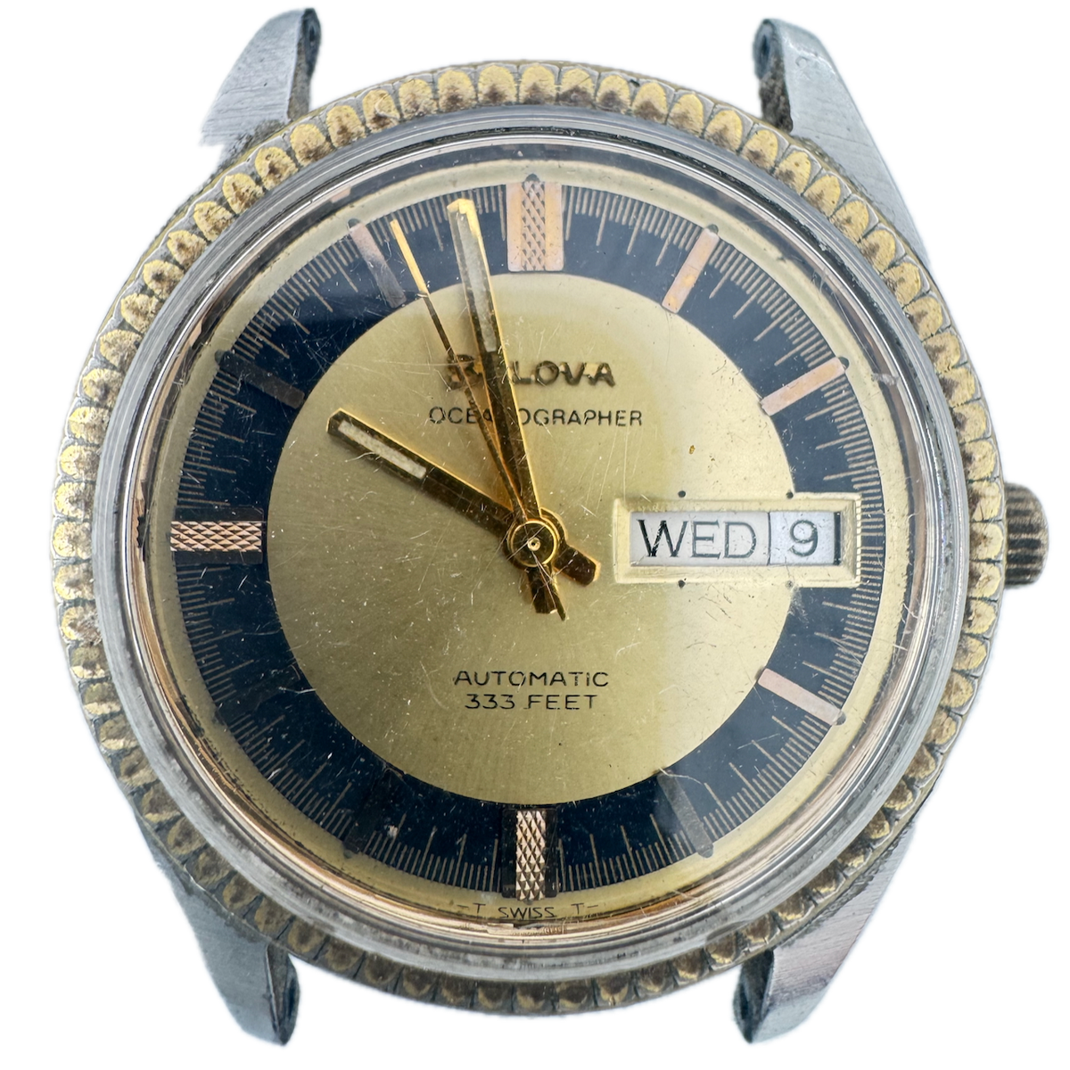 Bulova Oceanographer Men's Automatic Wristwatch 11AOACB Swiss S. Steel