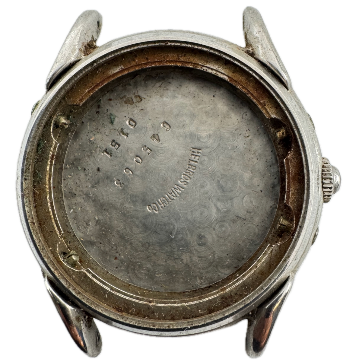 Vintage Helbros for Triple Date Moonphase Men's Wristwatch Case 35.5mm Steel