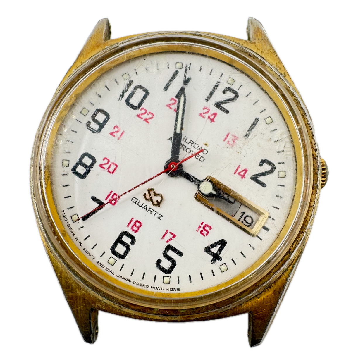 Vintage Seiko 7123-8429-P RR Approved SQ Day Date Men's Quartz Wristwatch