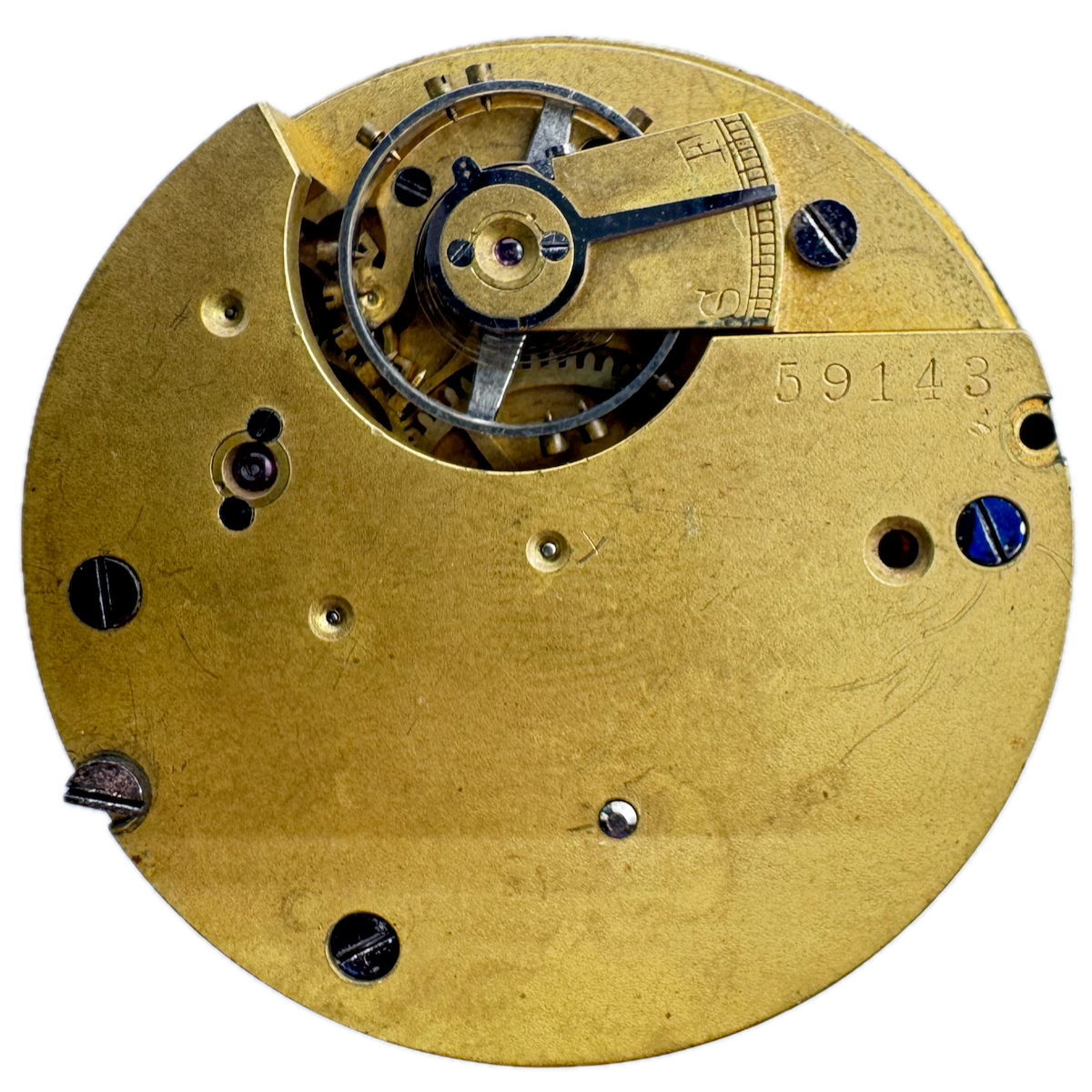 Antique 43mm Errington Watch Mechanical Pocketwatch Movement Late 19th Century