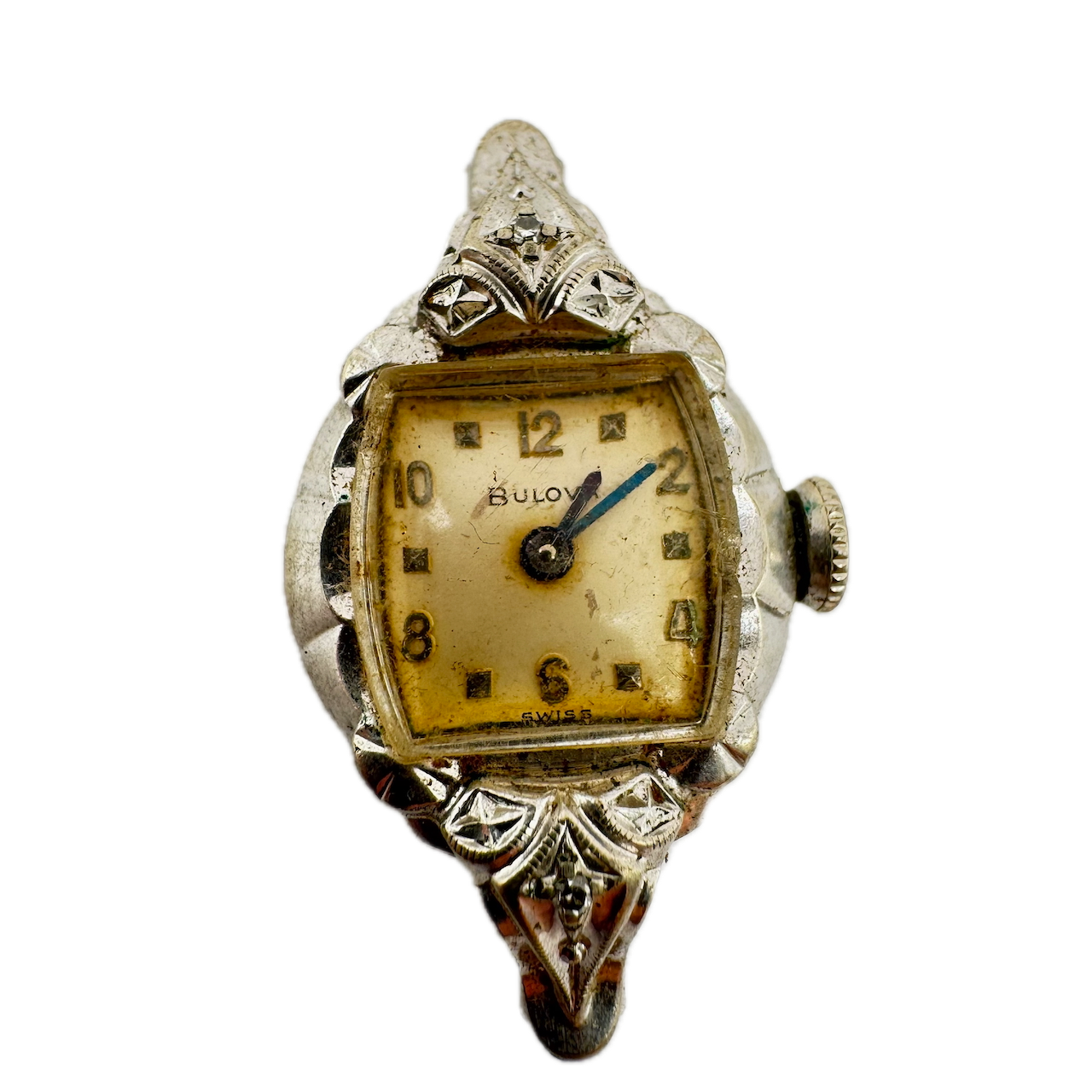 Vintage 1959 Bulova Diamond Ladies Mechanical Wristwatch BL 10k