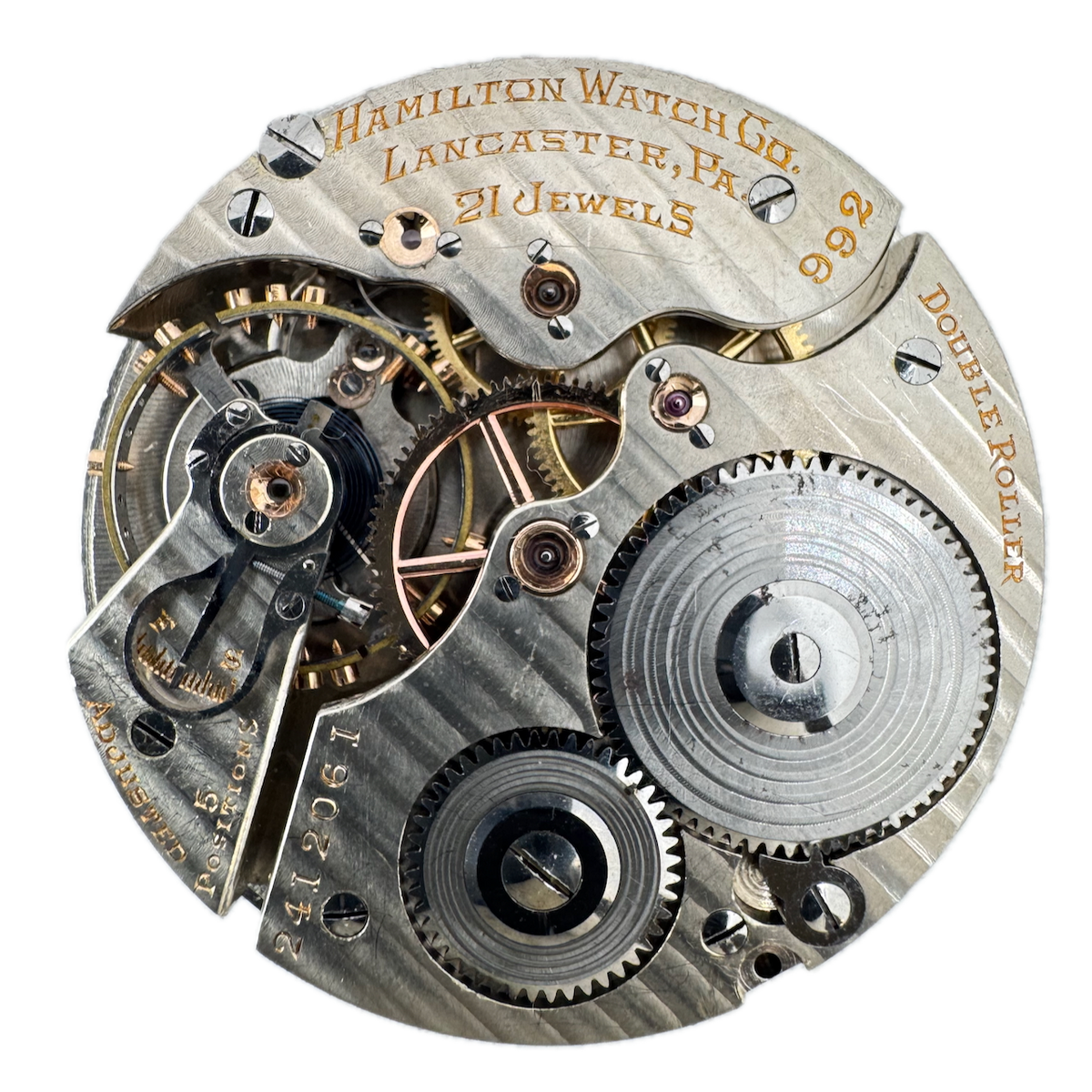 Antique 16s 1926 Hamilton 21j Mechanical Railroad Pocket Watch Movement 992 USA