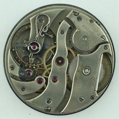 Vintage 40mm Dickinson Agassiz 17Jewel PocketWatch Movement High Grade for Parts