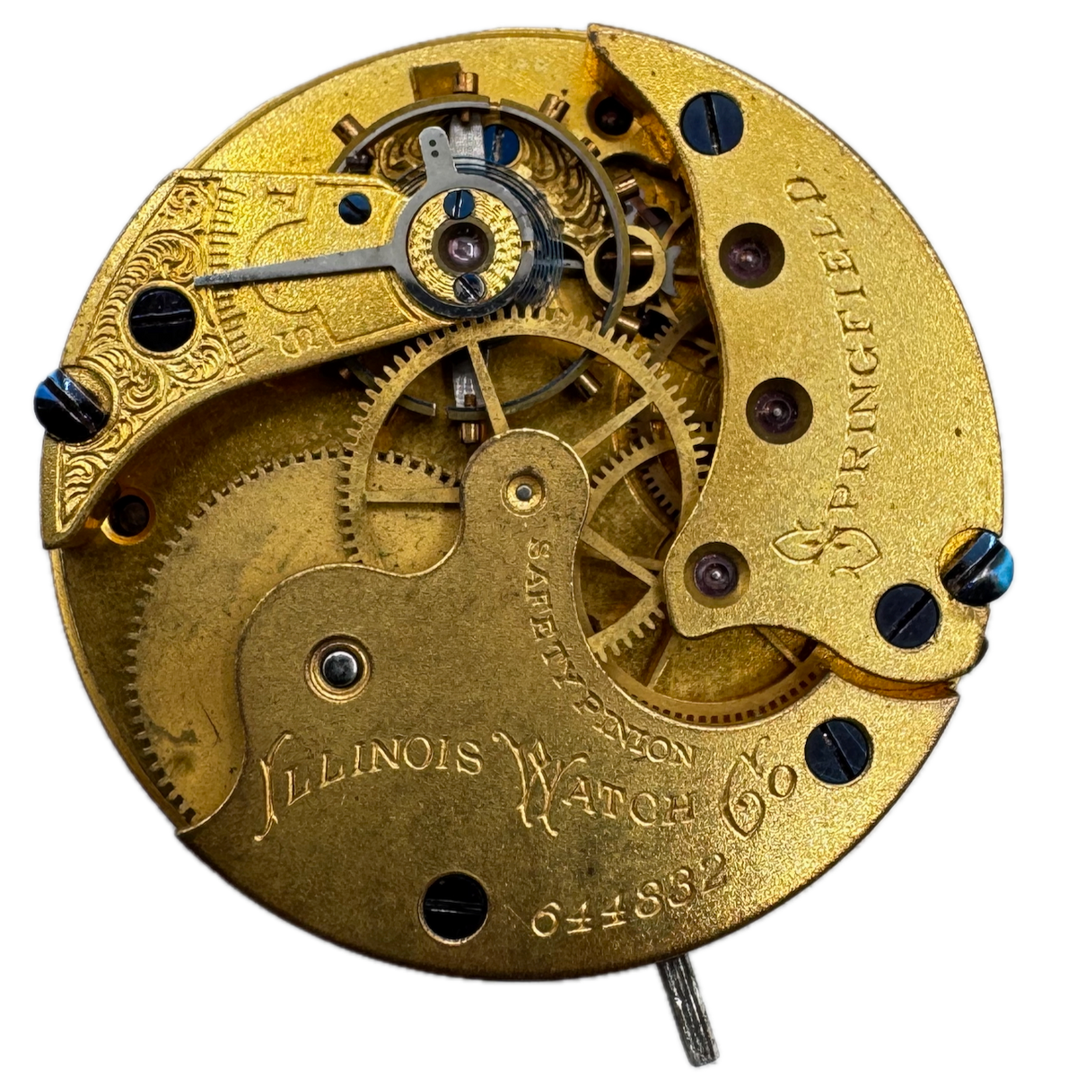 Antique 6s 1886 Illinois 11 Jewel Hunter Pocket Watch Movement 141 USA