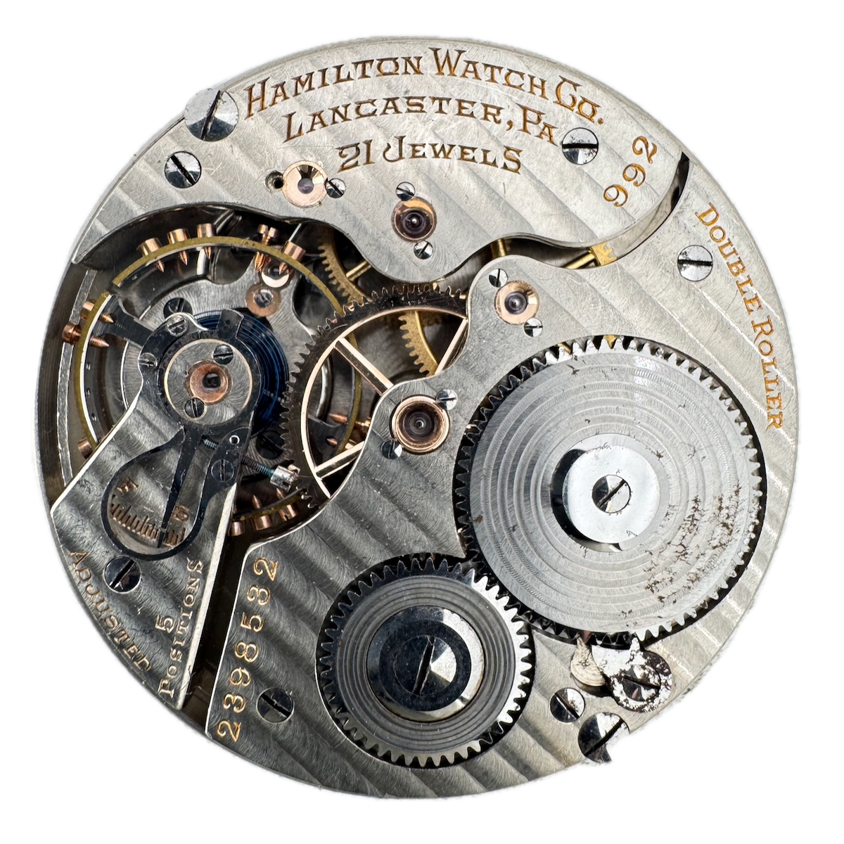 Vintage 16s 1926 Hamilton 21j Mechanical Railroad Pocket Watch Movement 992 USA