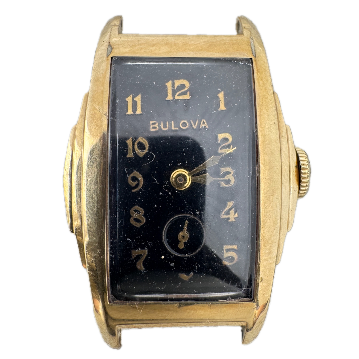 Vintage 25mm Bulova 15 Jewel Men's Mechanical Wristwatch 10AX USA 10k RGP